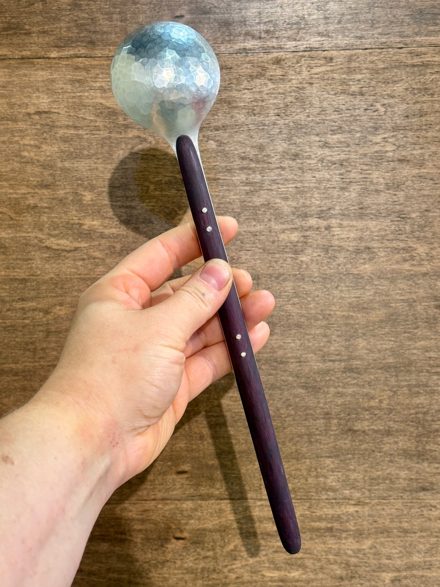 Coffee Spoon | Purple Heart & Silver