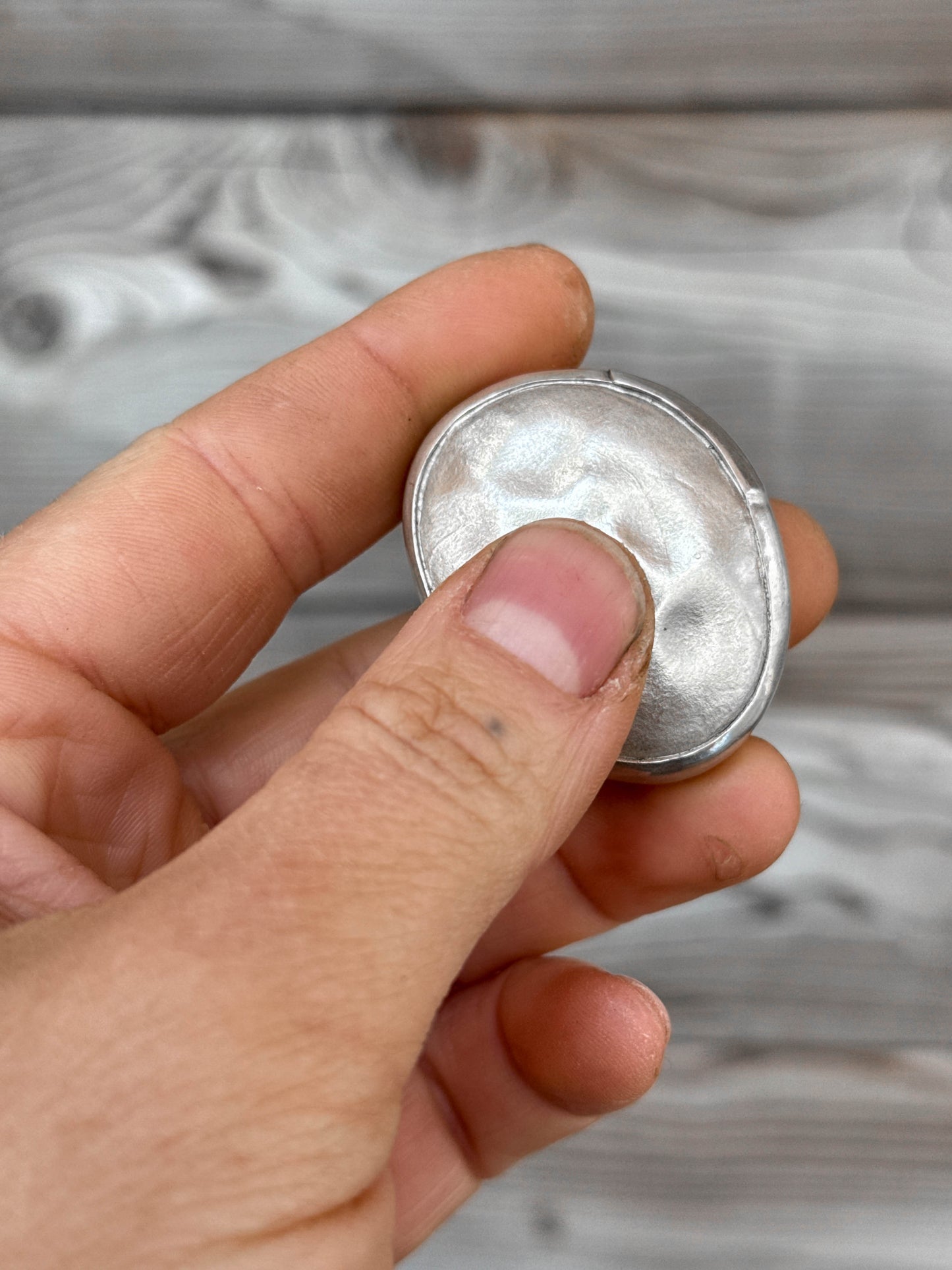 Silver Worry Stone #2