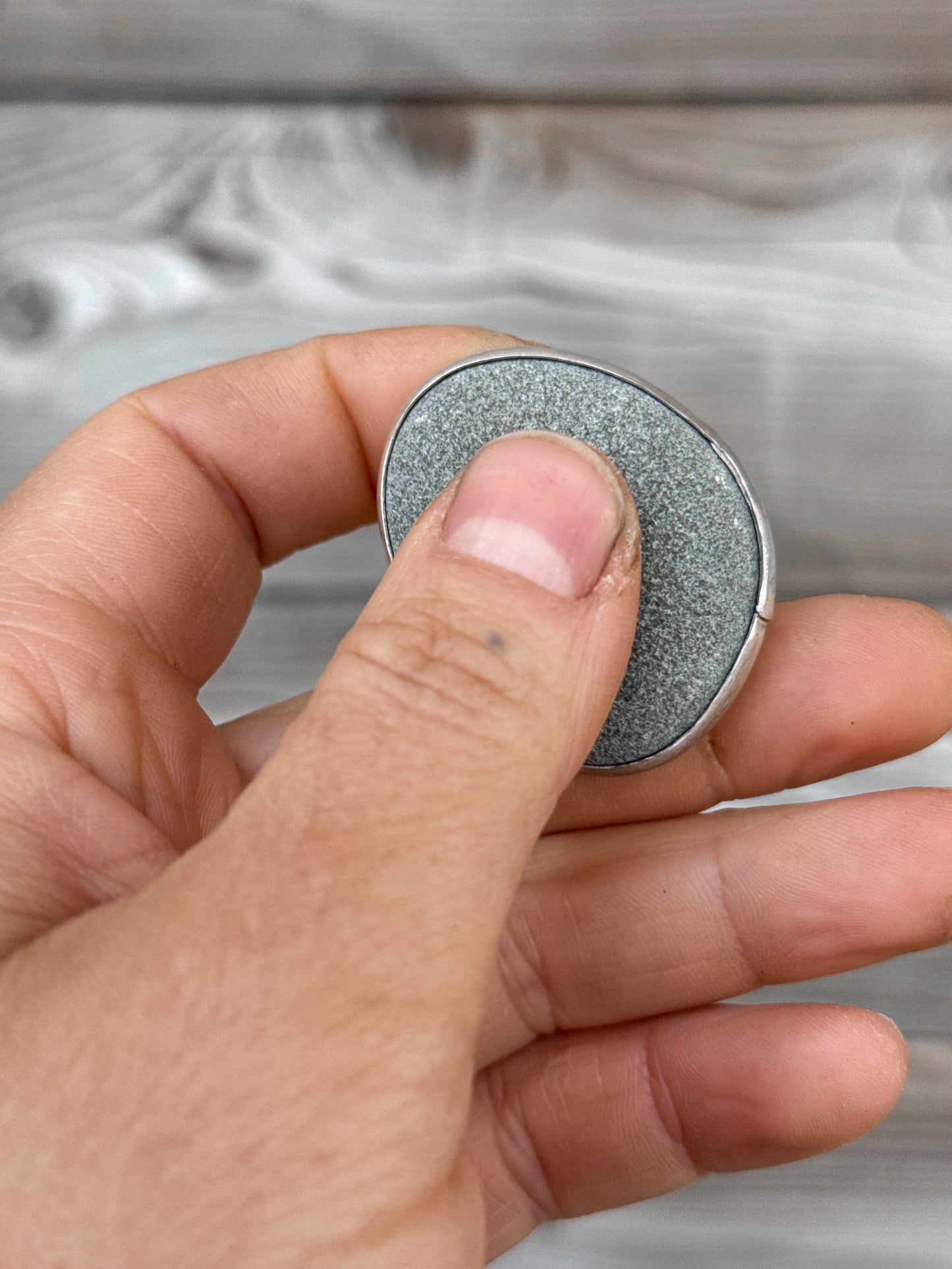 Silver Worry Stone #2