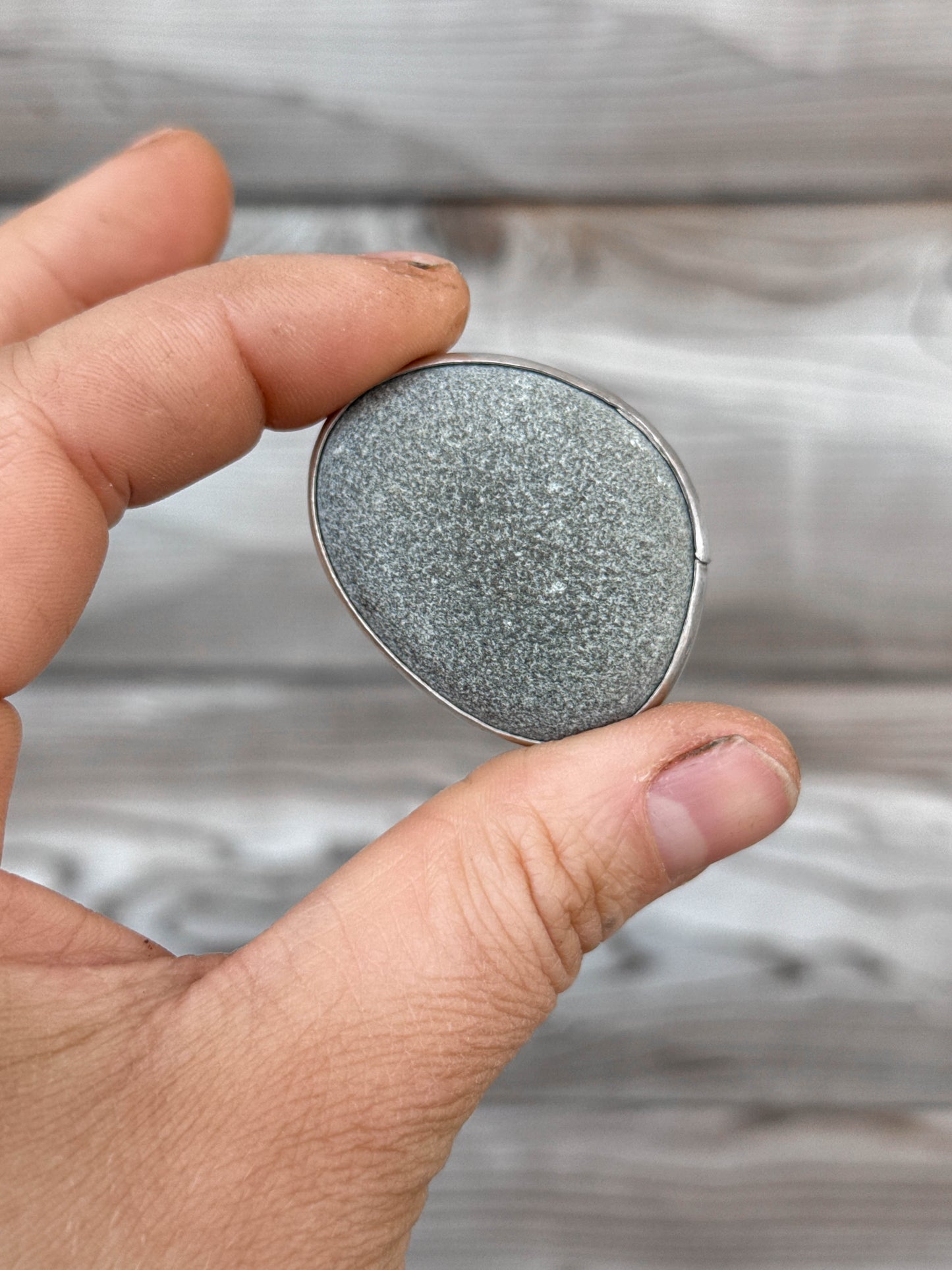 Silver Worry Stone #2
