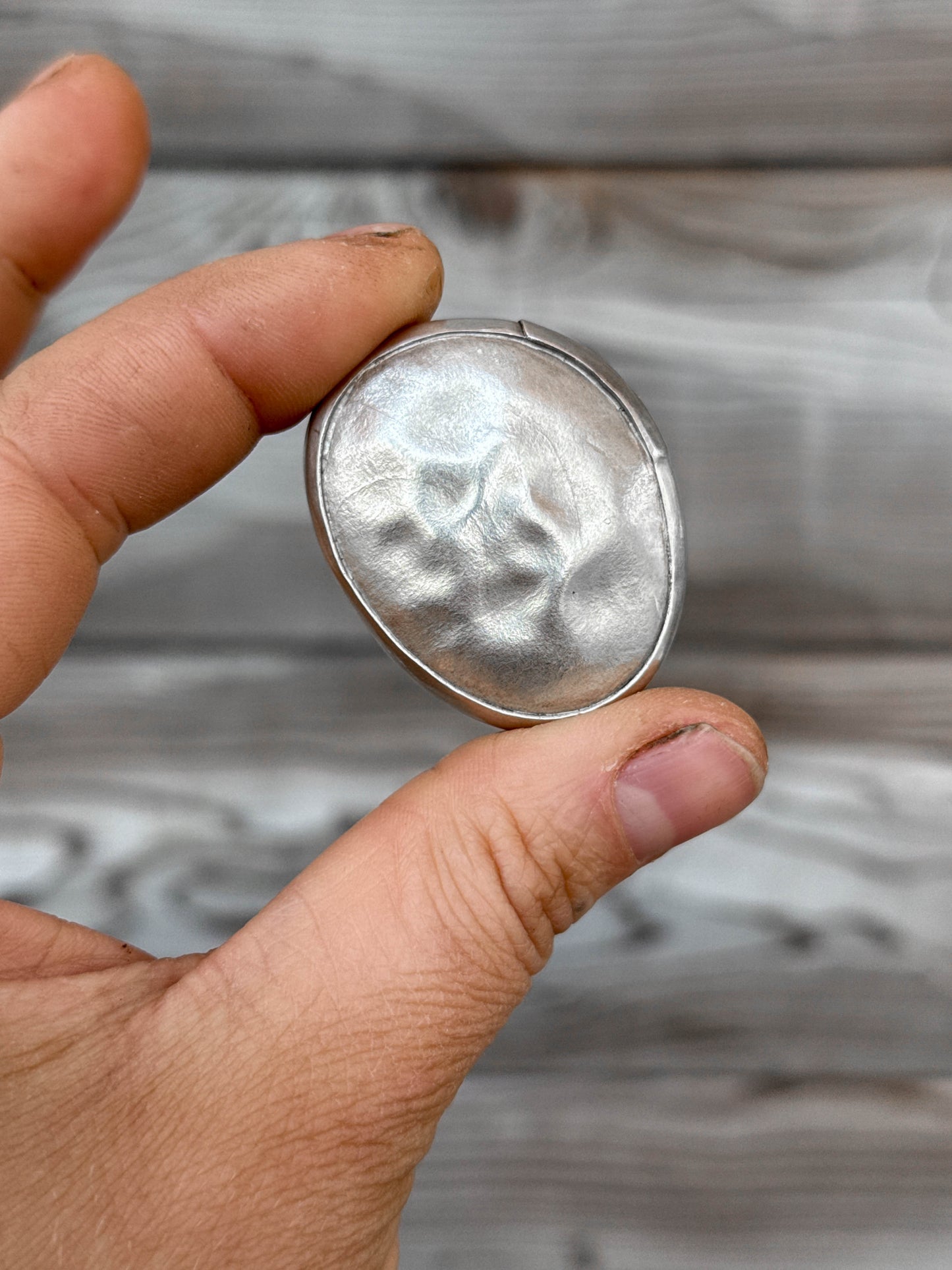 Silver Worry Stone #2
