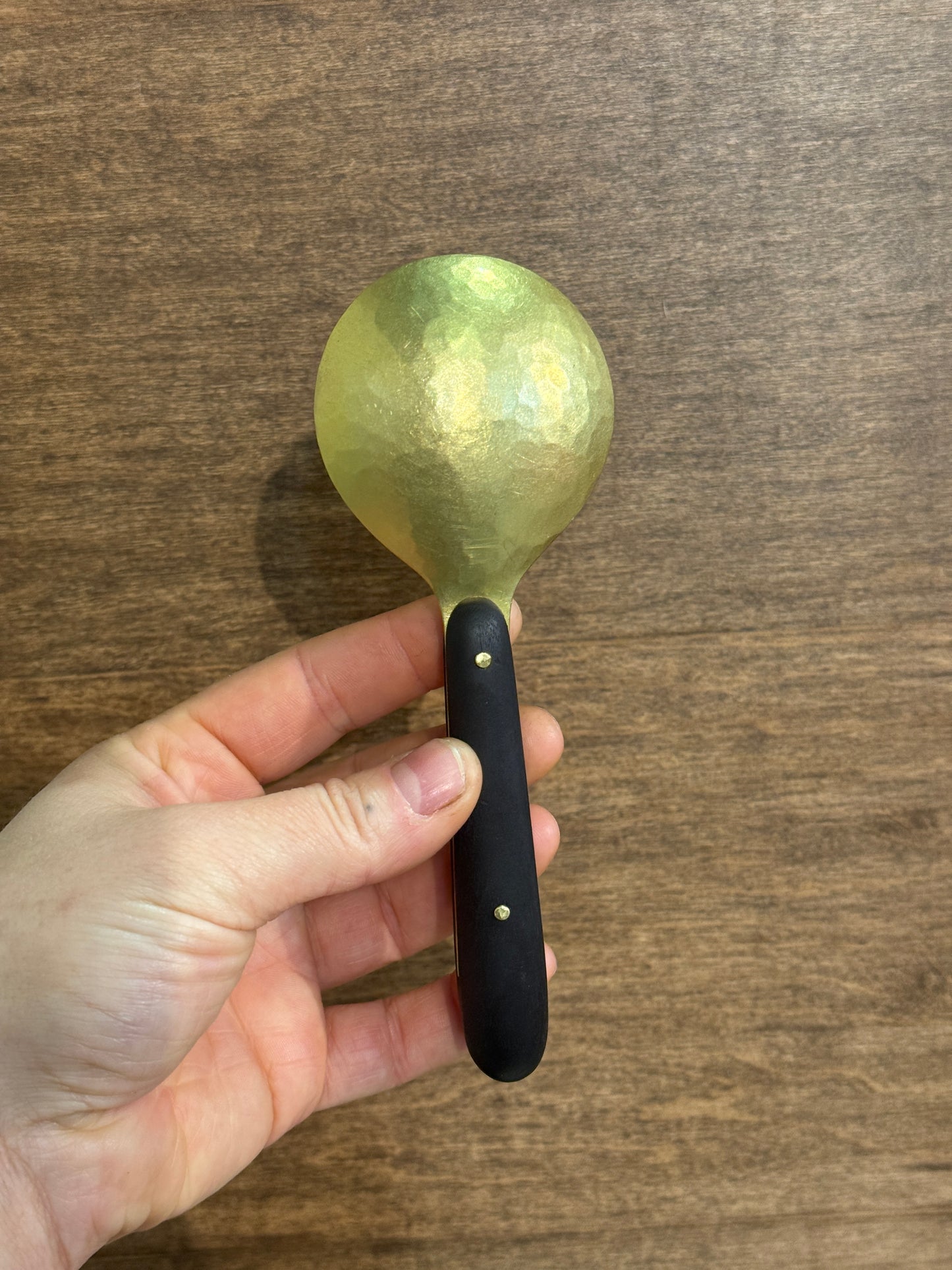 Coffee Spoon | Brass and Charred Cherry
