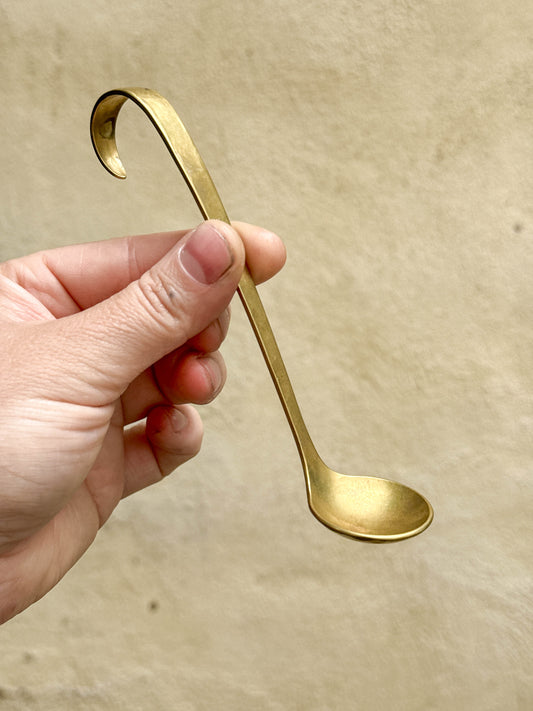 Brass Condiment Spoon #1