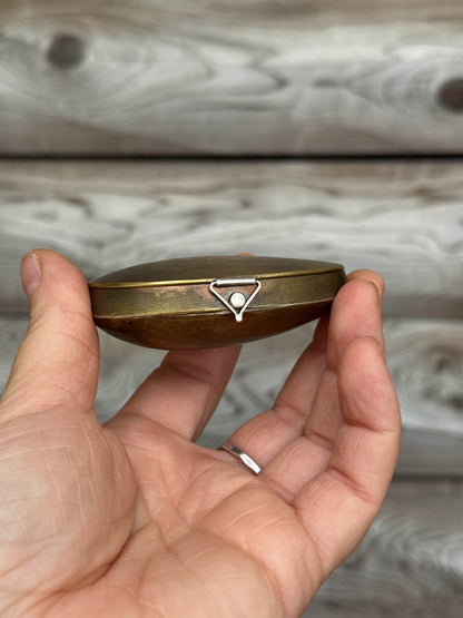 Egg Pocket Locket Brass