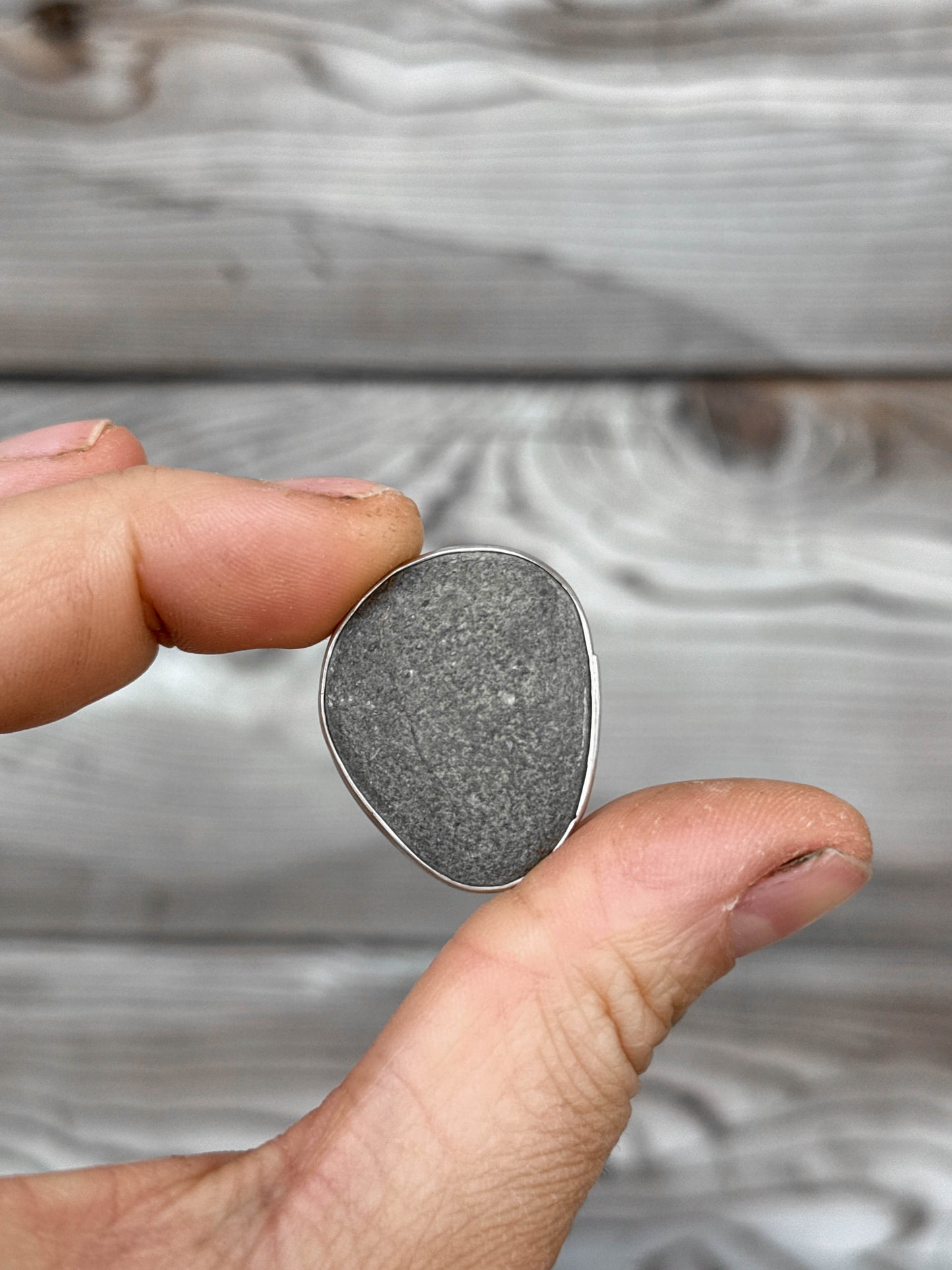 Silver Worry Stone #1